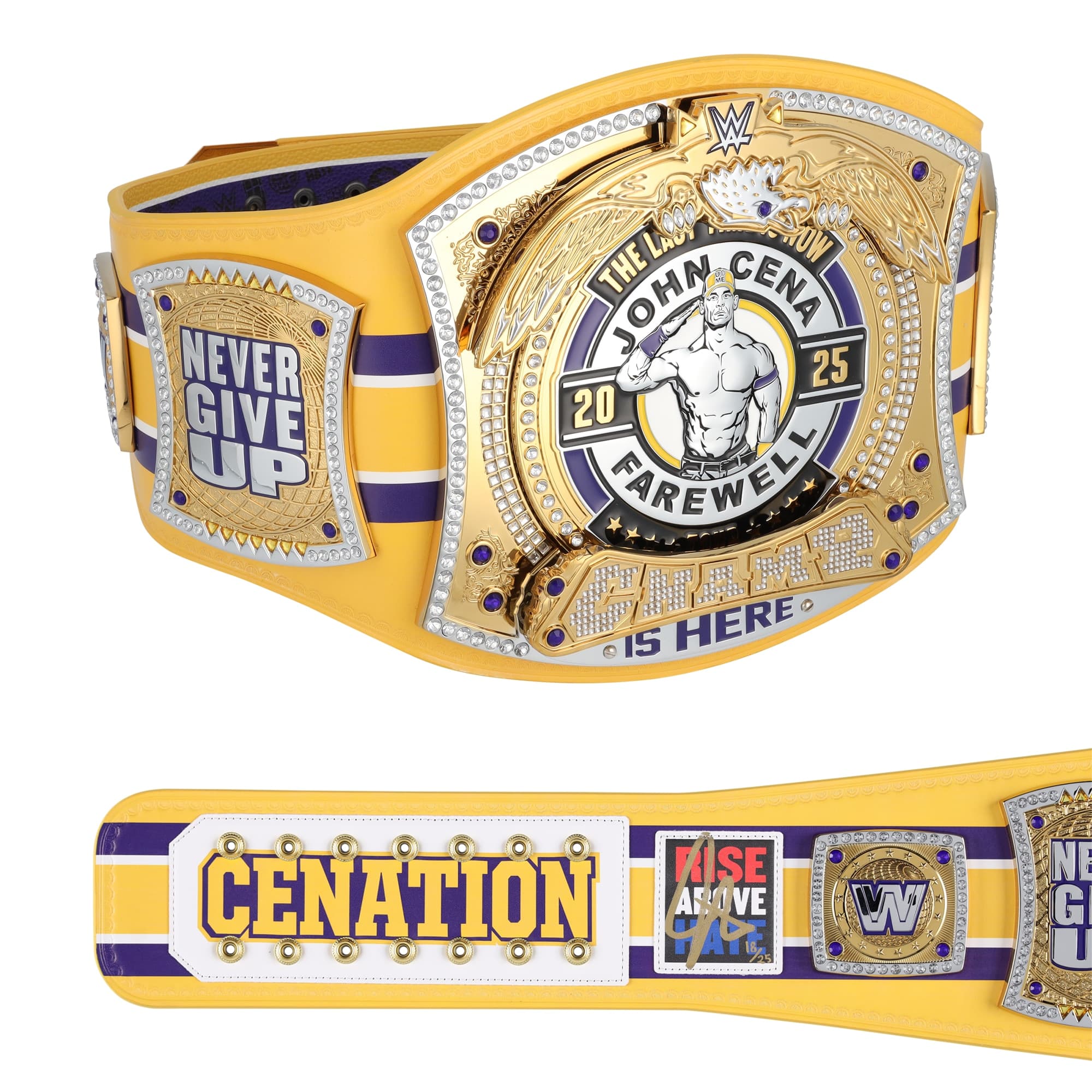 John Cena Farewell Tour 2025 Bakersfield Spinner Championship Replica Title Belt