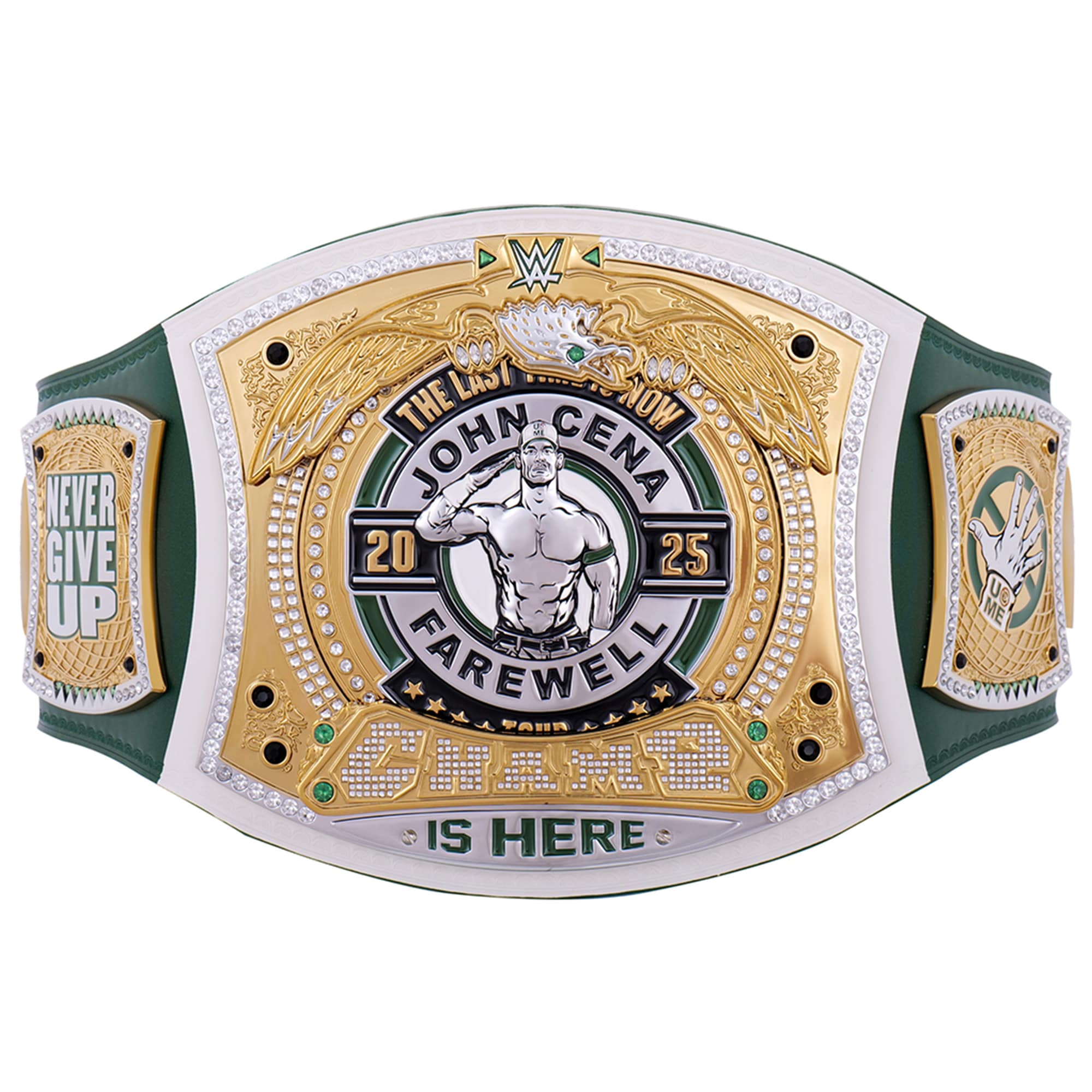 John Cena Farewell Tour SummerSlam 2025 Green Spinner Championship Replica Title Belt