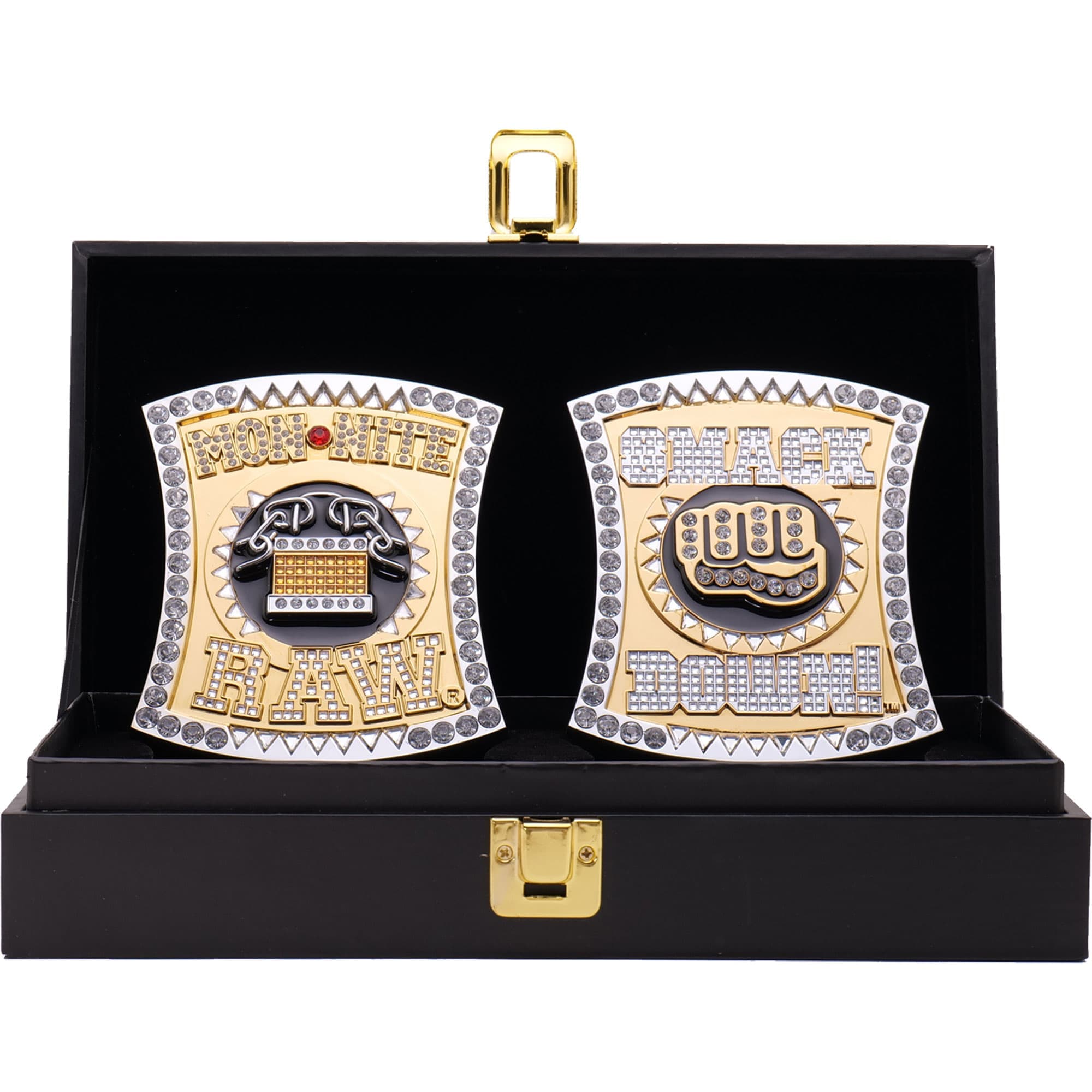RAW and SmackDown Spinner WWE Championship Side Plate Box Set