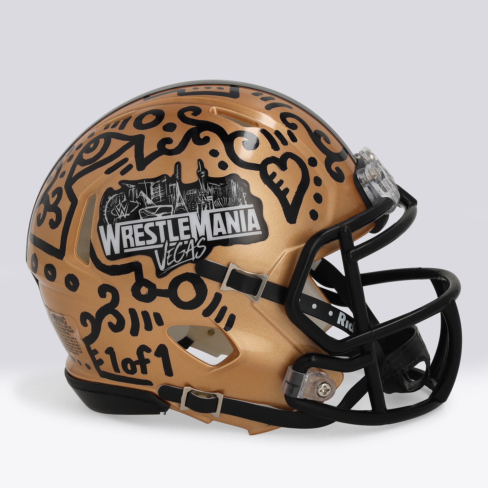 WrestleMania 42 Gold Riddell Mini Speed Helmet