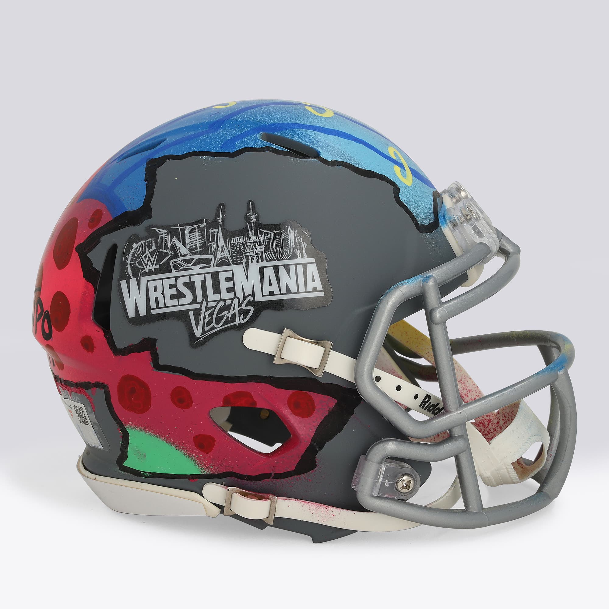 WrestleMania 42 Slate Riddell Mini Helmet