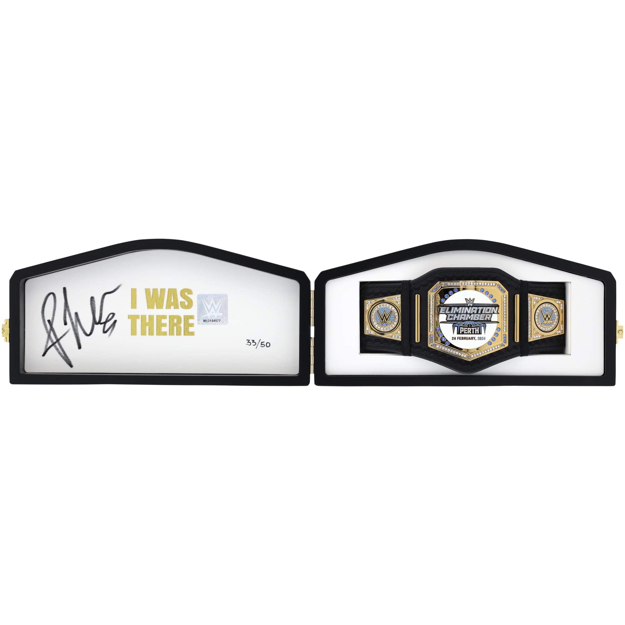 WWE 2024 Elimination Chamber Mini Title Belt