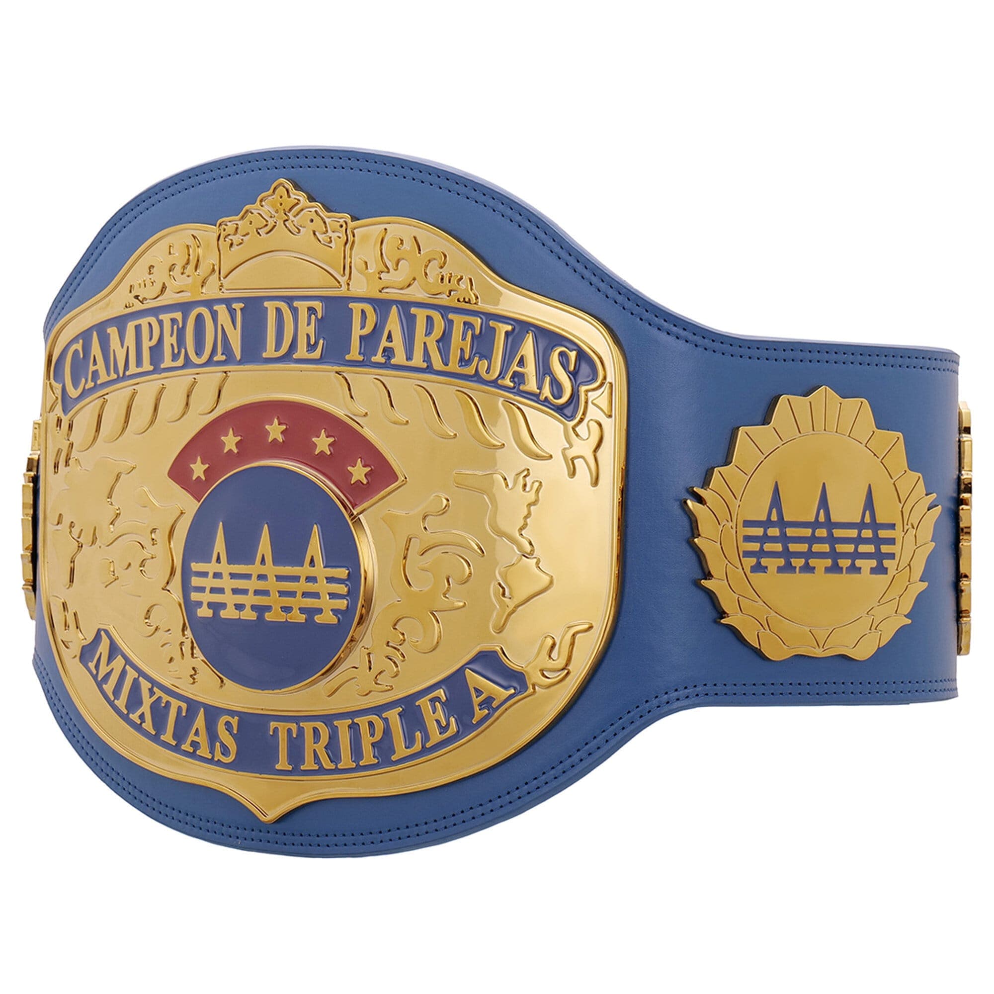 WWE AAA World Mixed Tag Team Championship Blue Replica Title Belt
