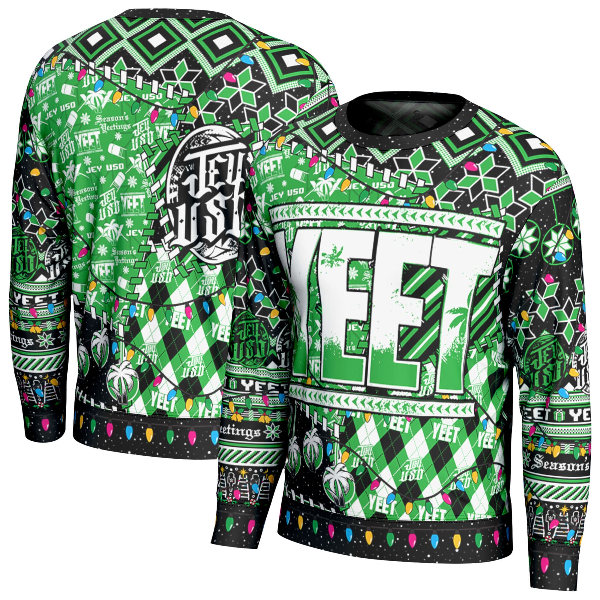 Youth ProSphere Black Jey Uso Holiday Sweater