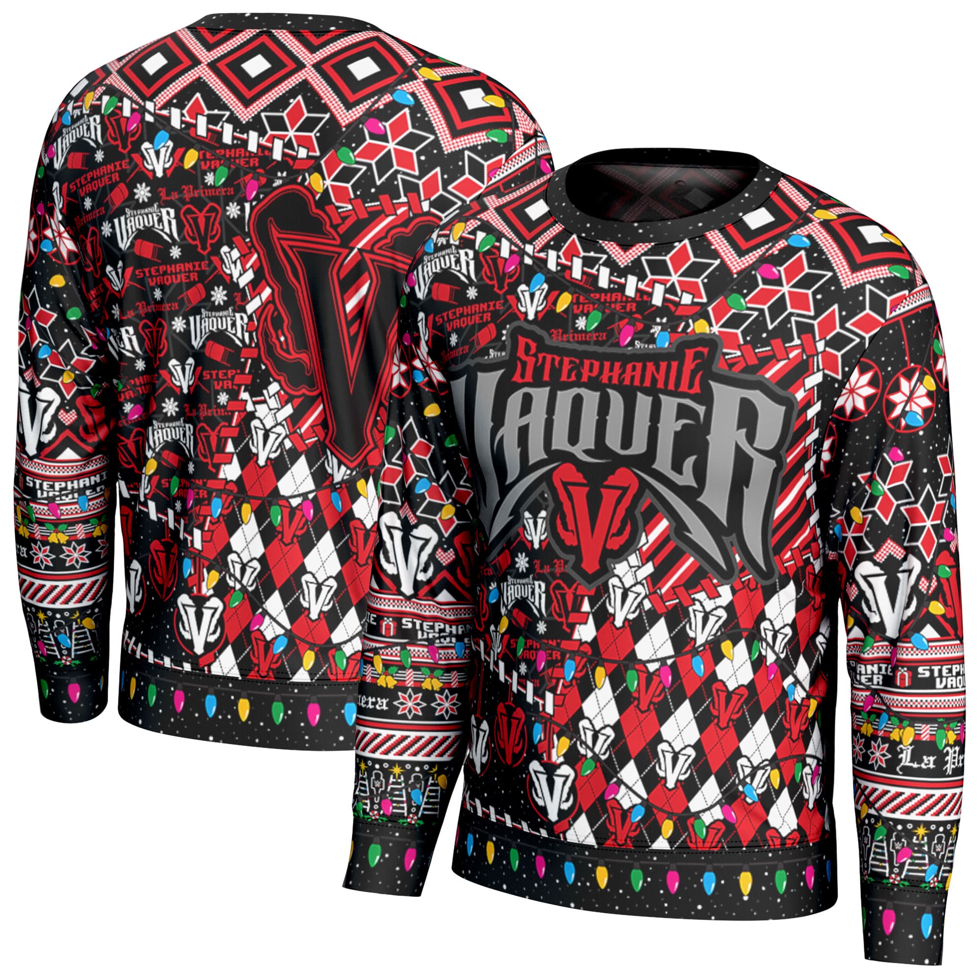 Youth ProSphere Black Stephanie Vaquer Holiday Sweater